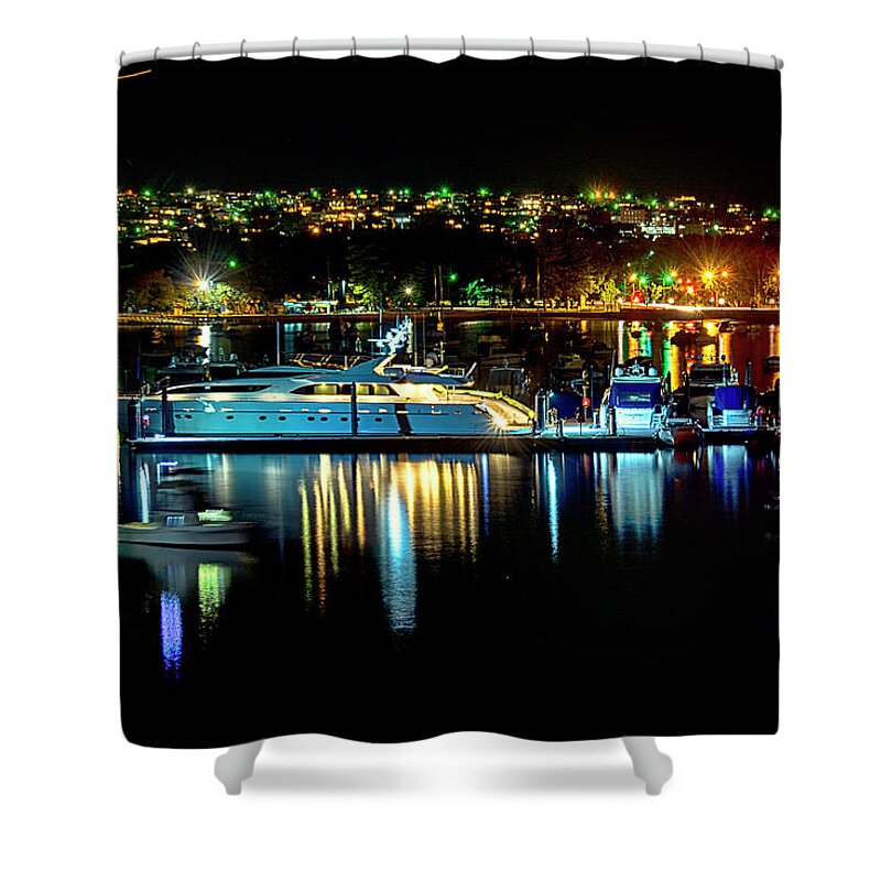 Rose Bay Shower Curtain featuring the photograph Rose Bay marina #1 by Andrei SKY