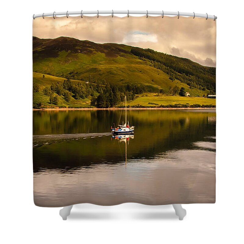 Sail Shower Curtain featuring the photograph Sailing in Scotland #1 by Kathleen McGinley