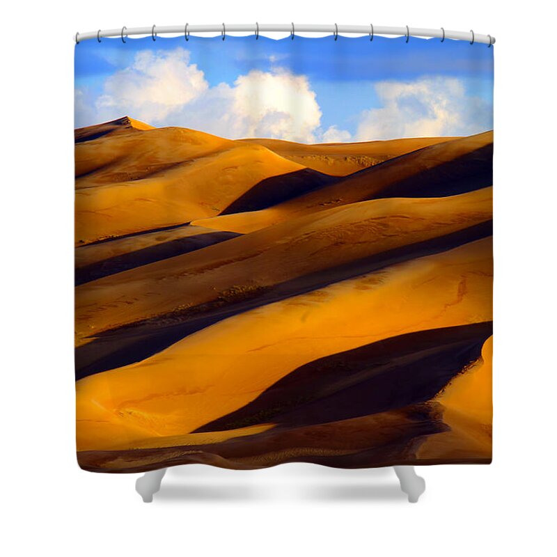 Sand Shower Curtain featuring the photograph Sand Dune Curves by Scott Mahon