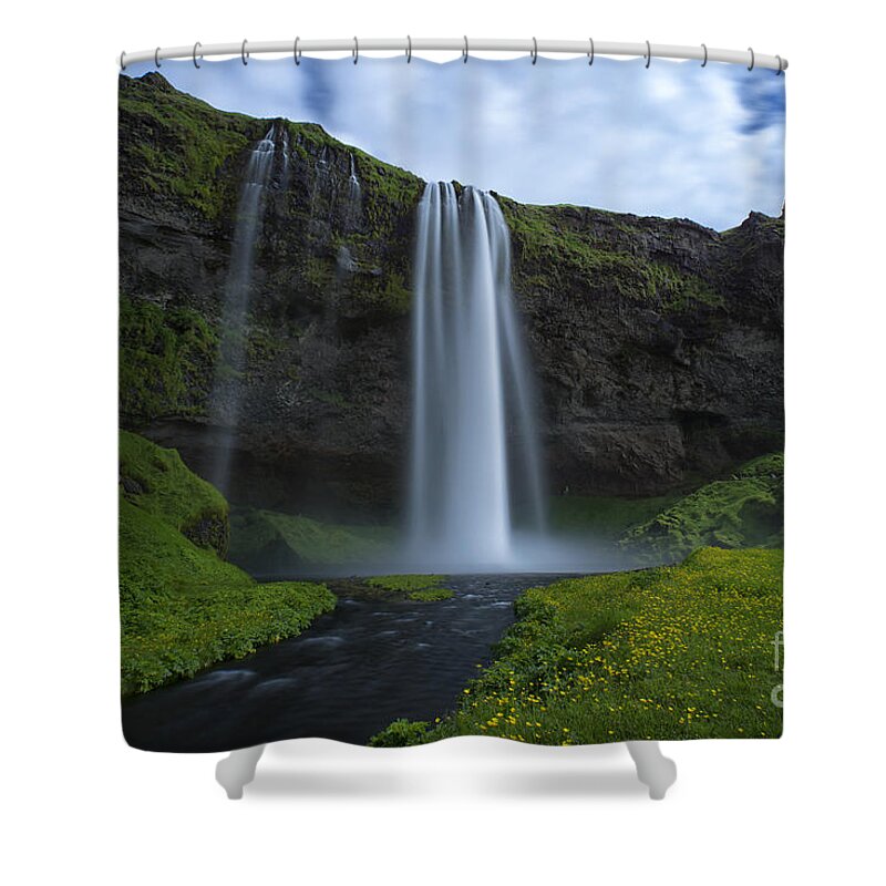 High Falls Waterfall Shower Curtain featuring the photograph Seljalandsfoss Waterfall, Iceland #1 by Ivan Batinic