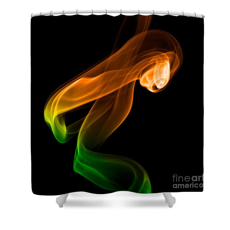 Abstract Shower Curtain featuring the photograph smoke XIV #1 by Joerg Lingnau