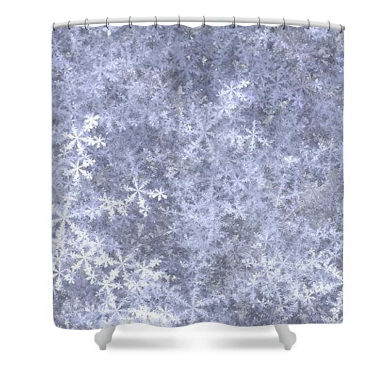 Snow Shower Curtain featuring the digital art Snow #1 by Archangelus Gallery