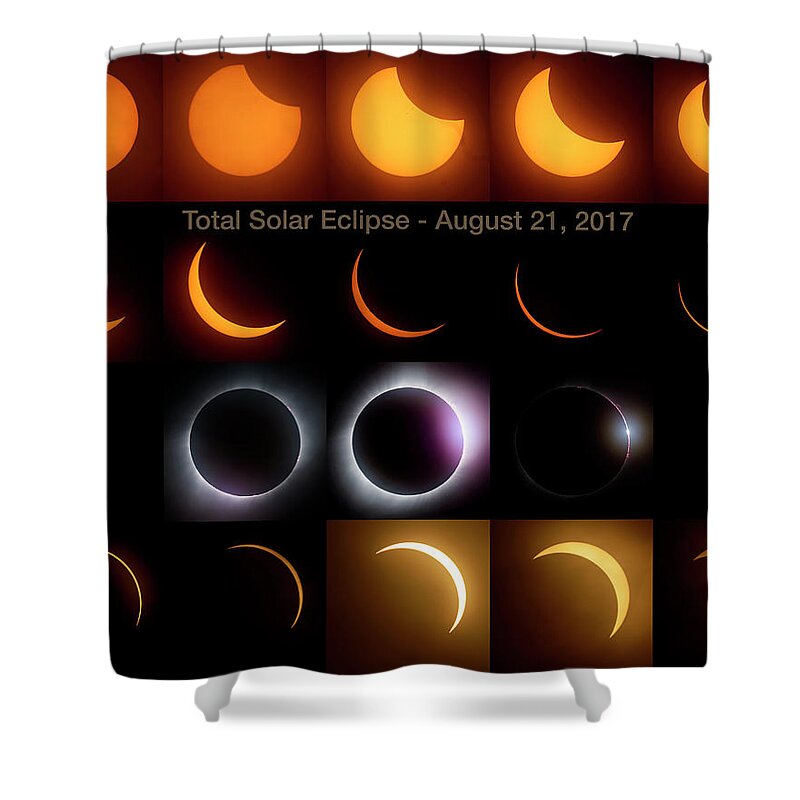 Solar Eclipse Shower Curtain featuring the photograph Solar Eclipse - August 21 2017 #1 by Art Whitton