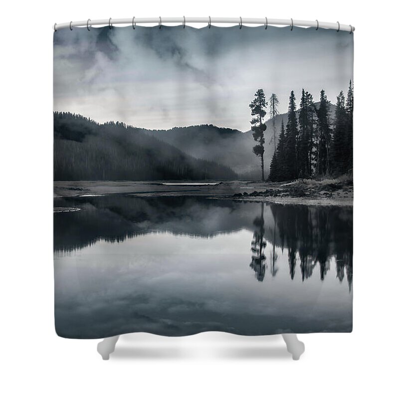 Sparks Lake Shower Curtain featuring the photograph Sparks Lake Evening #1 by Don Schwartz