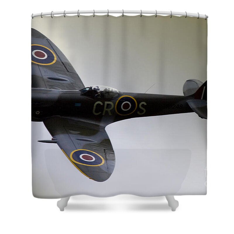 Aircraft Shower Curtain featuring the photograph Spitfire #1 by Ang El