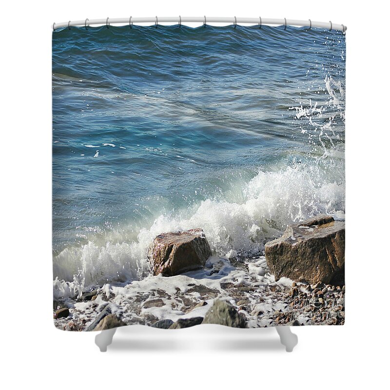 Water Shower Curtain featuring the photograph Splash #1 by Judy Palkimas