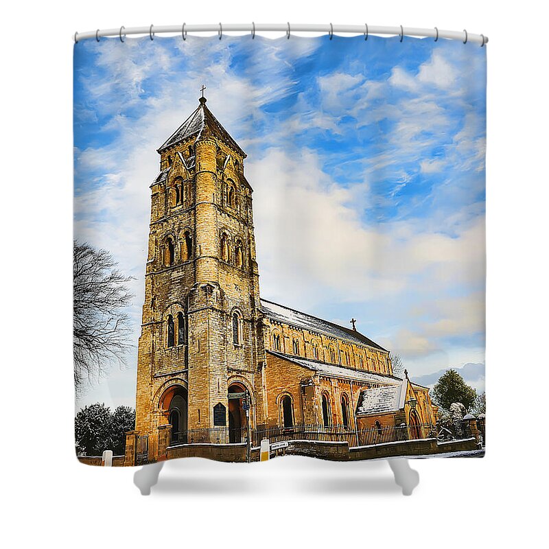 Clifford Shower Curtain featuring the photograph St. Edward by Gouzel -