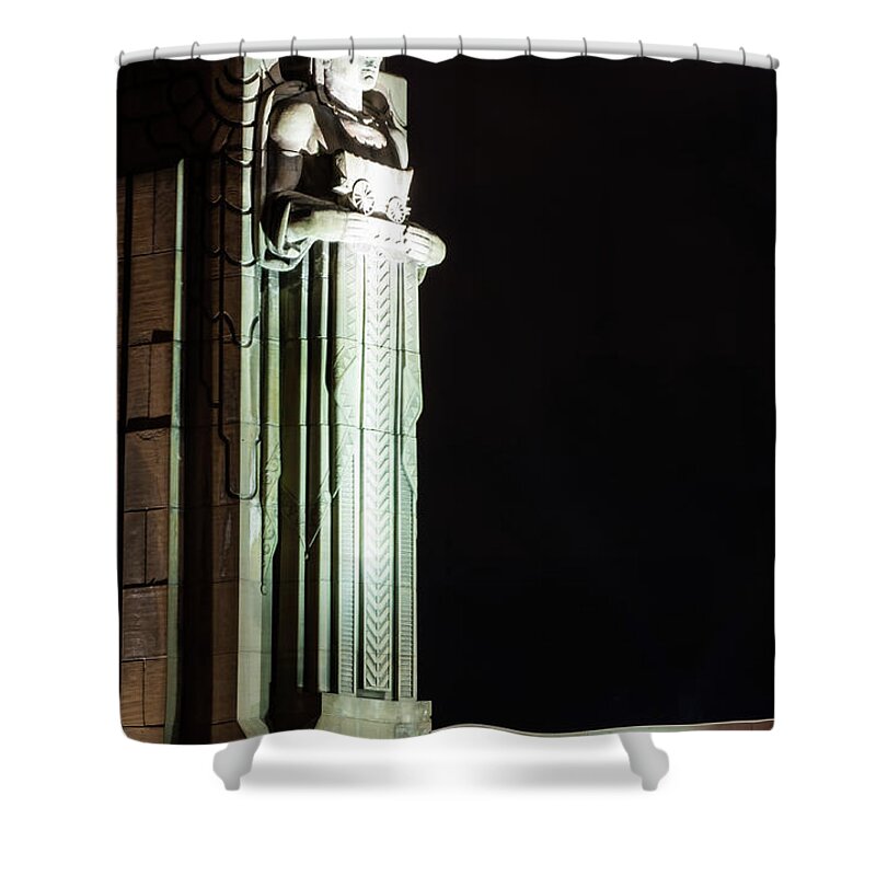 Bridges Shower Curtain featuring the photograph Standing Guard #1 by Stewart Helberg