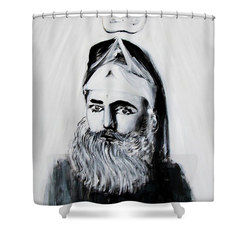 Sacred Shower Curtain featuring the painting Sufi #1 by Alexander Carletti