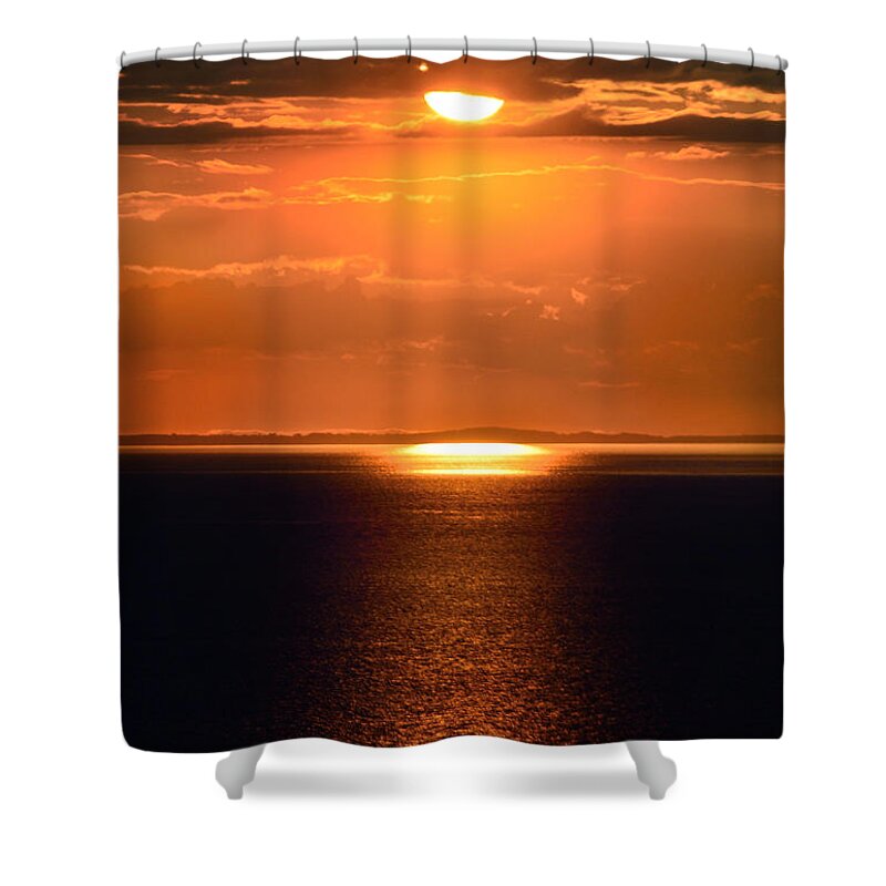 Sunset Shower Curtain featuring the photograph Sun Down by Terence Davis