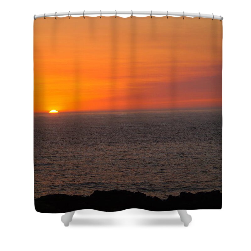 Highway 101 Shower Curtain featuring the photograph Sundown on the Oregon Coast by Beth Collins