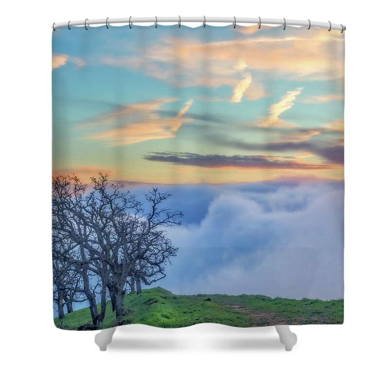 Landscape Shower Curtain featuring the photograph Sunrise hike at Los Vaqueros #1 by Marc Crumpler