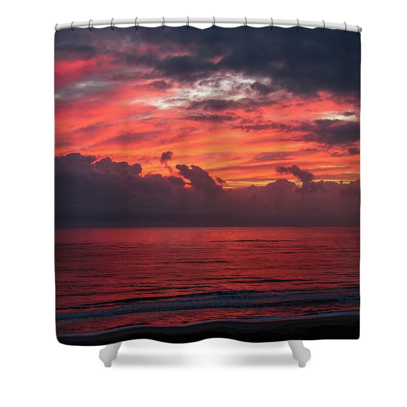 Beach Shower Curtain featuring the photograph Sunrise #2 by Les Greenwood
