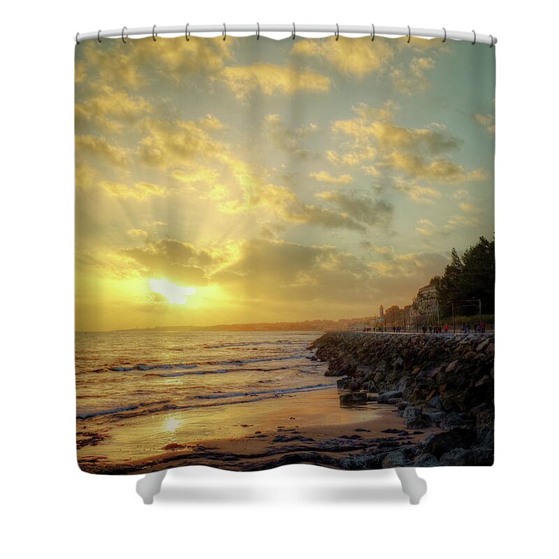 Coastline Shower Curtain featuring the photograph Sunset in the Coast #1 by Carlos Caetano