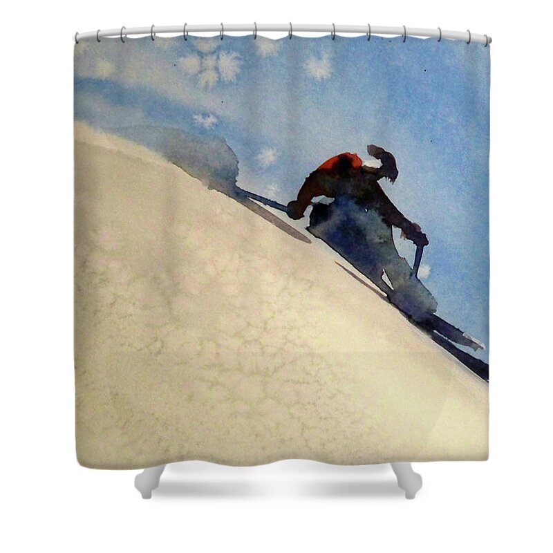 Outdoors Nature Entertainment Travel Shower Curtain featuring the painting Taos #2 by Ed Heaton