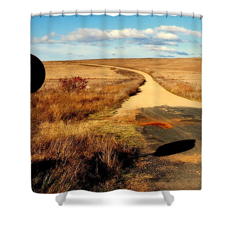 Rural Australian Outback Shower Curtain featuring the photograph Target Practice by Lexa Harpell