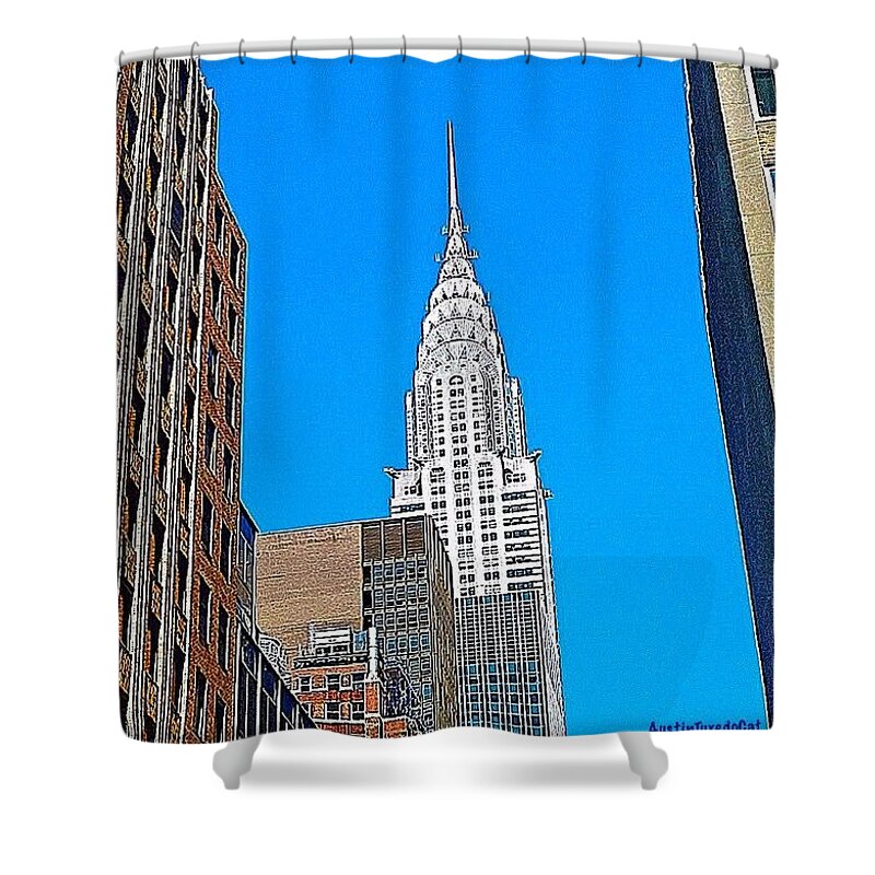 Wishiwasthere Shower Curtain featuring the photograph #tbt - #newyorkcity June 2013 #1 by Austin Tuxedo Cat