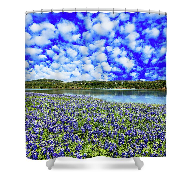 Austin Shower Curtain featuring the photograph Texas Hill Country by Raul Rodriguez
