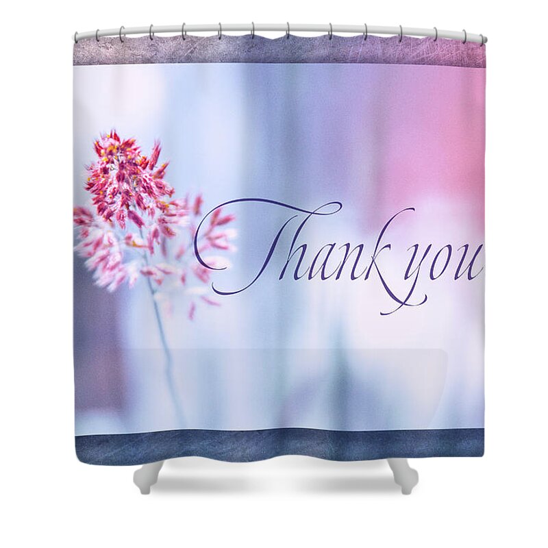 Thank You Shower Curtain featuring the digital art Thank You 1 by Terry Davis