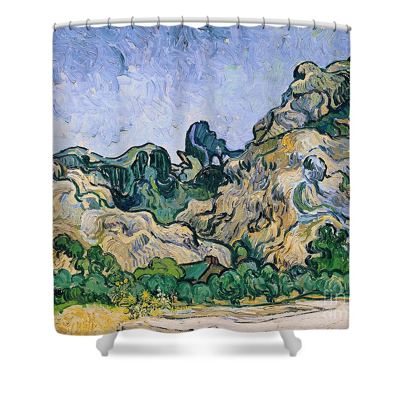 The Shower Curtain featuring the painting The Alpilles by Vincent Van Gogh