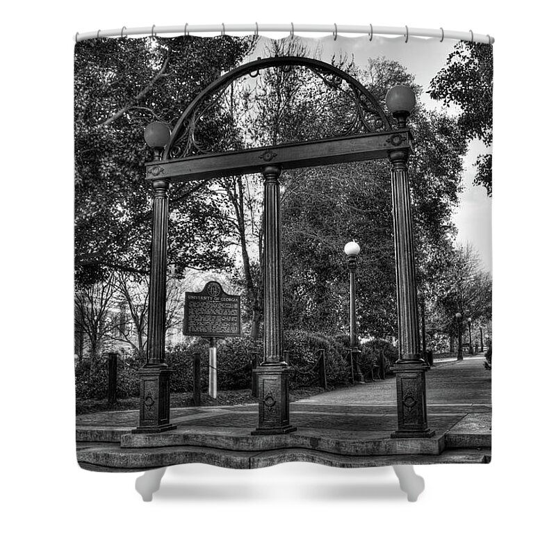 Reid Callaway The Arch Shower Curtain featuring the photograph The Arch 6 University Of Georgia Arch Art #2 by Reid Callaway