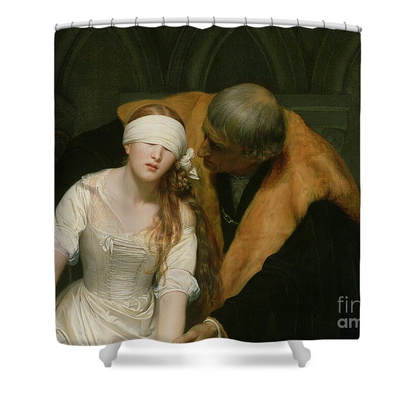 The Shower Curtain featuring the painting The Execution of Lady Jane Grey by Hippolyte Delaroche