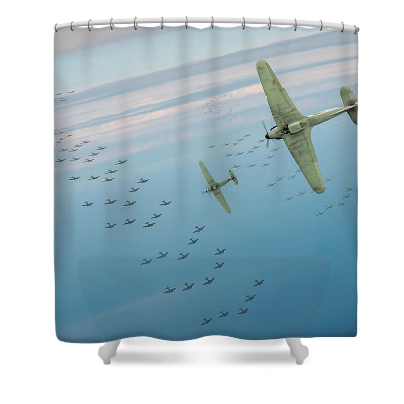 11 Group Shower Curtain featuring the photograph The Few by Gary Eason