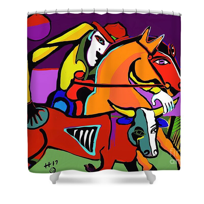  Shower Curtain featuring the digital art The Gift #1 by Hans Magden