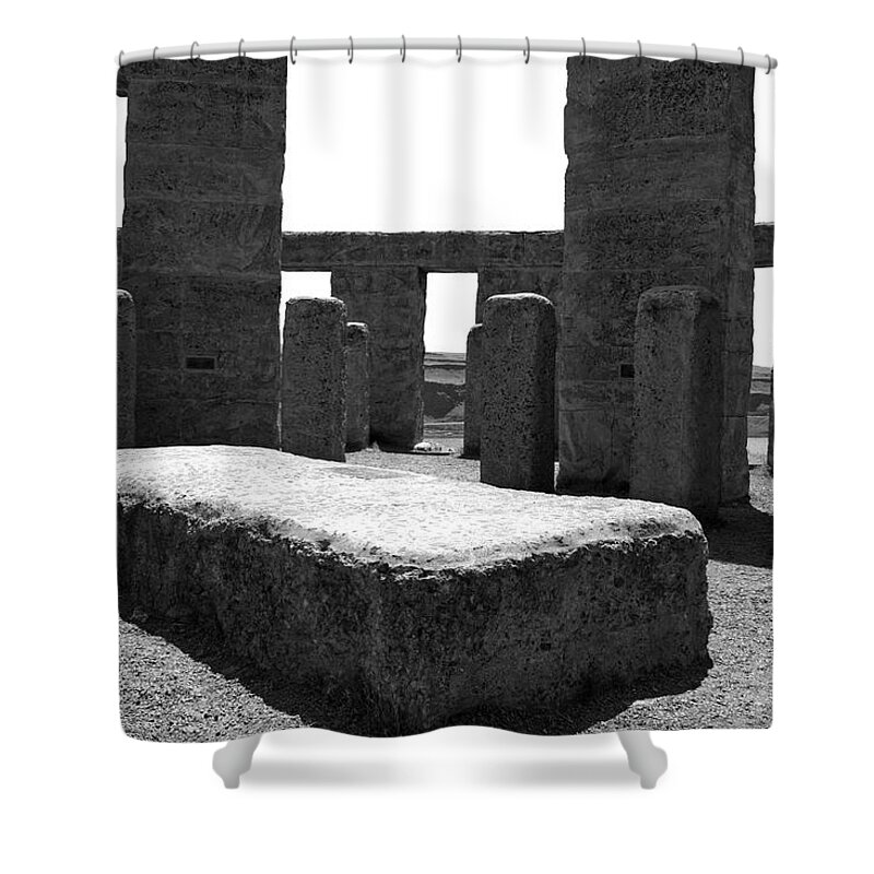  Shower Curtain featuring the photograph The Maryville Stonehenge II #1 by Joanne Coyle