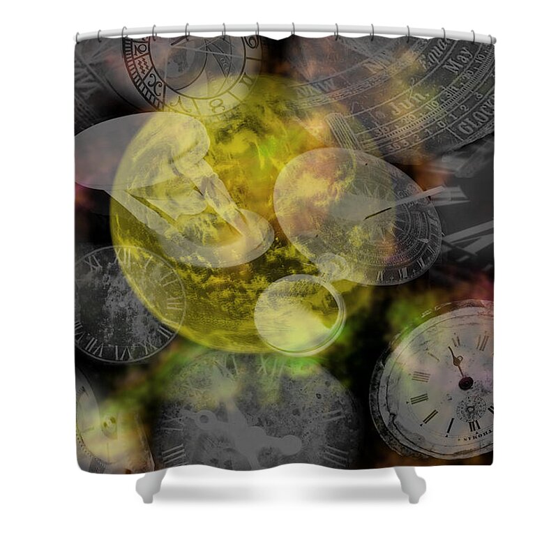 Chaos Shower Curtain featuring the painting The Time Is Out of Joint by RC DeWinter