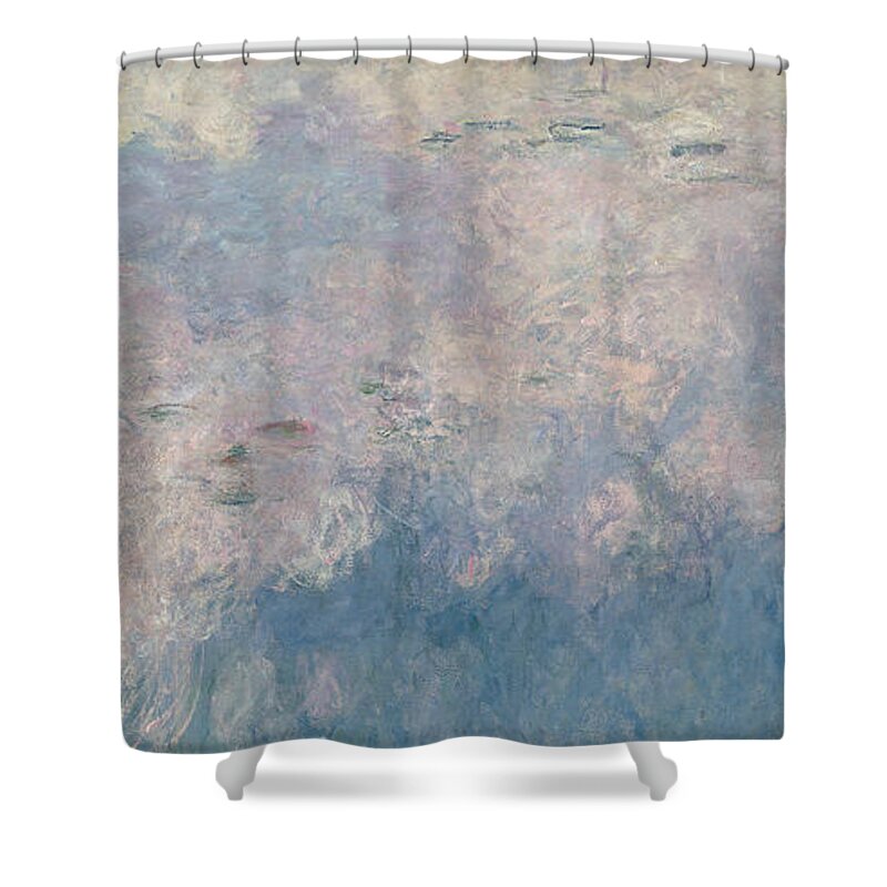 Monet Shower Curtain featuring the painting The Waterlilies The Clouds by Claude Monet