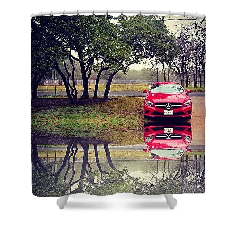 Caroftheday Shower Curtain featuring the photograph Time For #reflection. #mbfanphoto #1 by Austin Tuxedo Cat