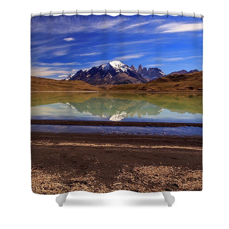  Shower Curtain featuring the photograph Torres Del Paine 002 #1 by Bernardo Galmarini