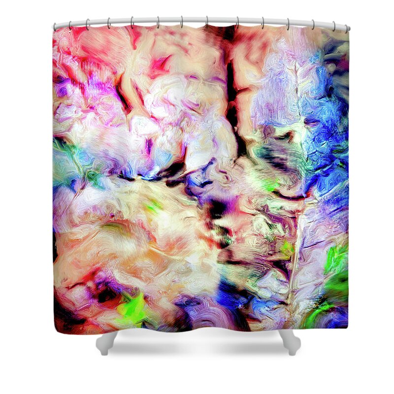 Transition Shower Curtain featuring the painting Transition #1 by Don Wright