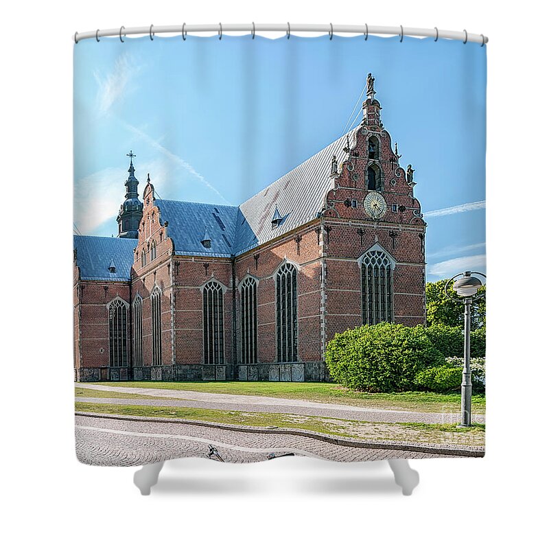 Kristianstad Shower Curtain featuring the photograph Trinity Church in Kristianstad #1 by Antony McAulay