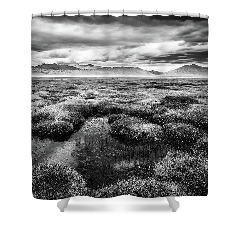 Asia Shower Curtain featuring the photograph Tso Kar #1 by Alexey Stiop