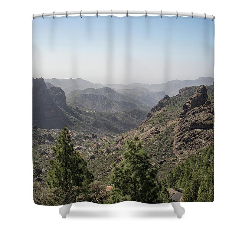 Angle Shower Curtain featuring the photograph View on Gran Canaria by Patricia Hofmeester