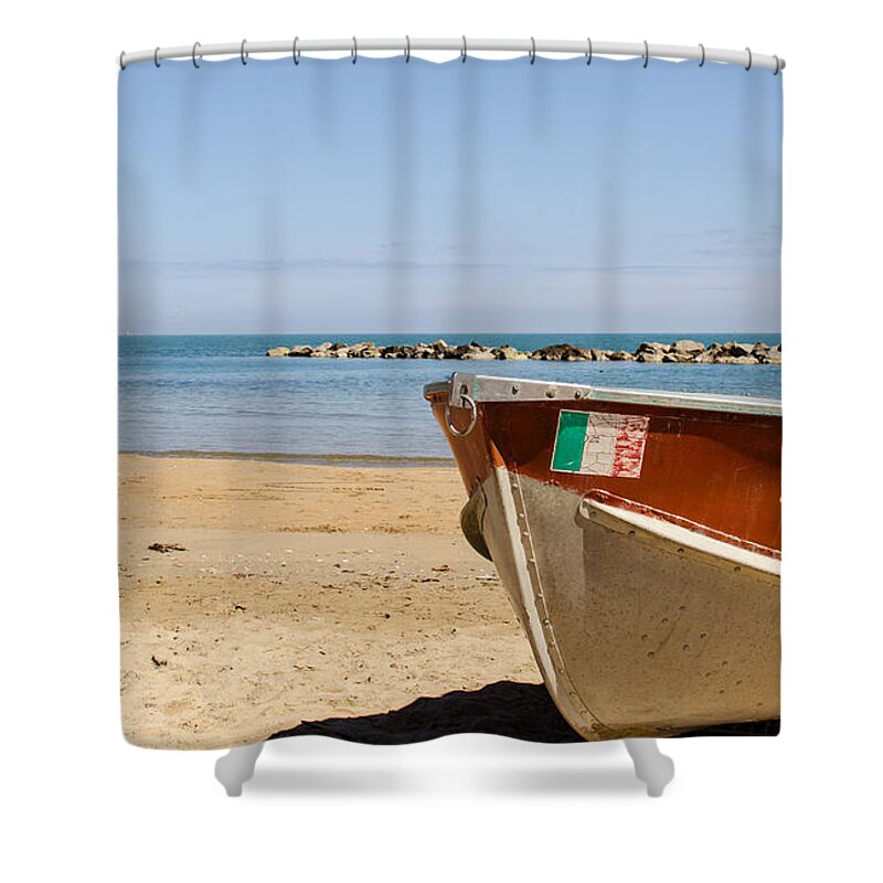 Boat Shower Curtain featuring the photograph Waiting Summer #1 by AM FineArtPrints