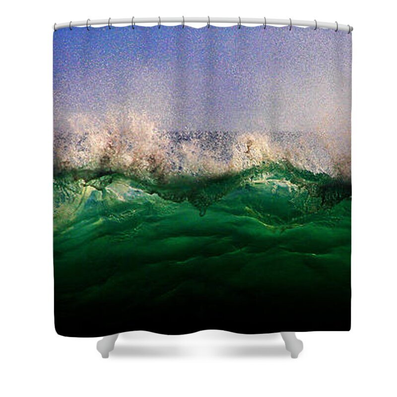 Waves Shower Curtain featuring the digital art Wave Crest #2 by Julian Perry