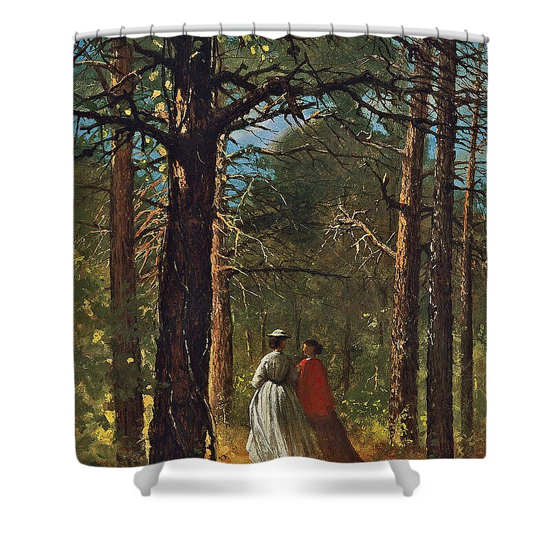 Winslow Homer Shower Curtain featuring the painting Waverly Oaks by Winslow Homer