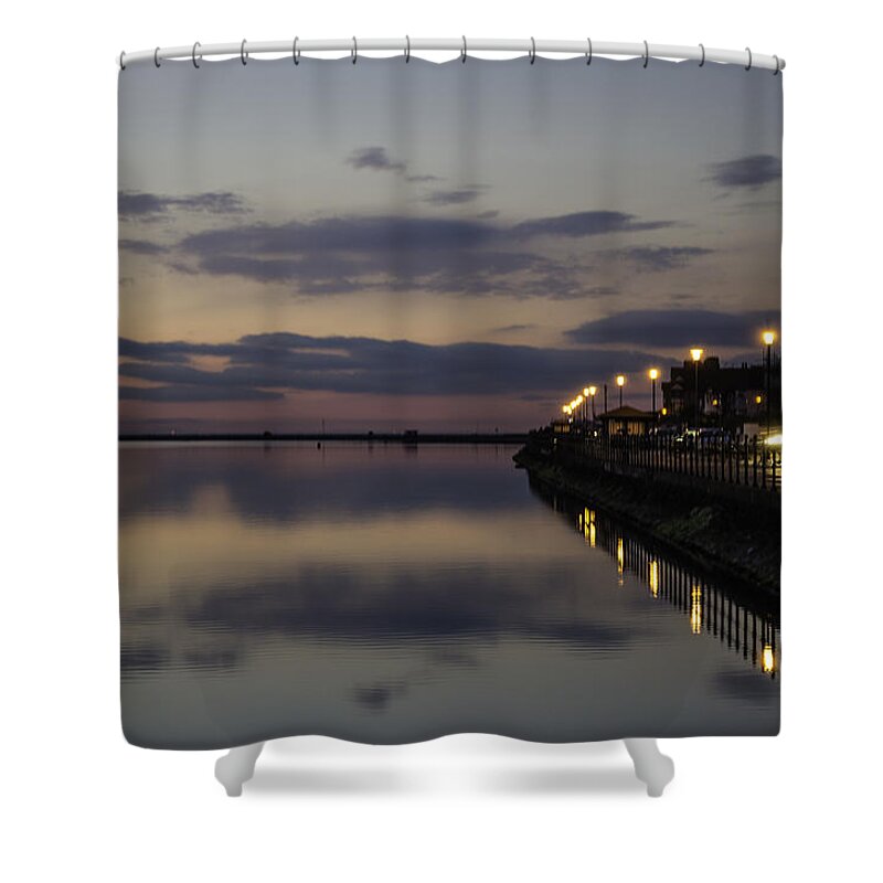 Beautiful Shower Curtain featuring the photograph West Kirby Promenade Sunset by Spikey Mouse Photography