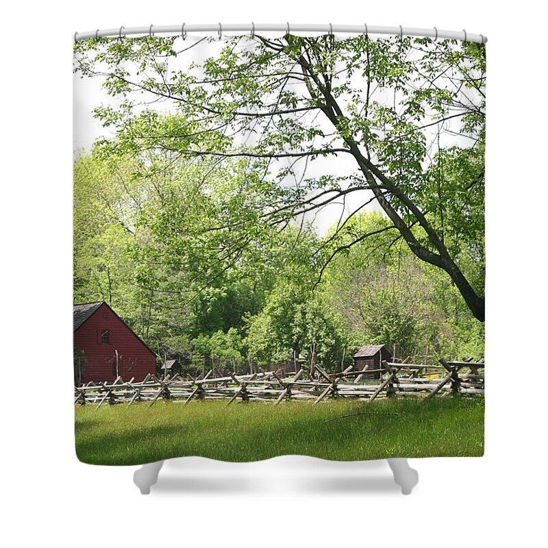 Jockey Hollow Shower Curtain featuring the photograph Wick Farm At Jockey Hollow #1 by Living Color Photography Lorraine Lynch