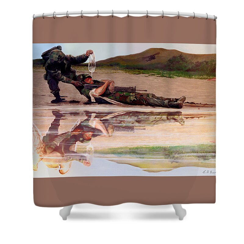 Military Art Shower Curtain featuring the photograph Wings Of Hope by Todd Krasovetz