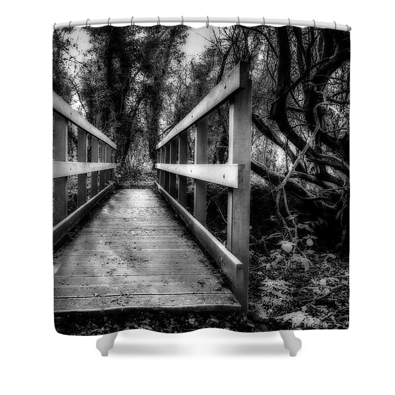 Dimminsdale Shower Curtain featuring the photograph Wooden Bridge #1 by Nick Bywater