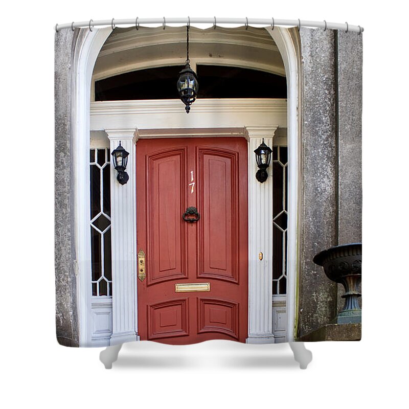 Wooden Shower Curtain featuring the photograph Wooden Door Savannah by Thomas Marchessault