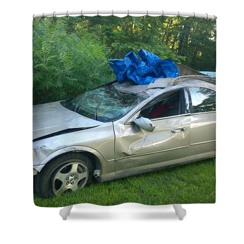 Wreck Shower Curtain featuring the photograph Wreck #1 by Jackie Russo