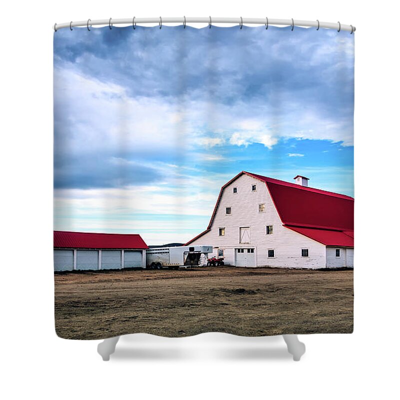 Carbon County Shower Curtain featuring the photograph Wyoming Ranch #1 by Mountain Dreams