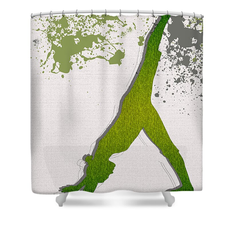 Downward Shower Curtain featuring the photograph Yoga Silhouet by Adriana Zoon
