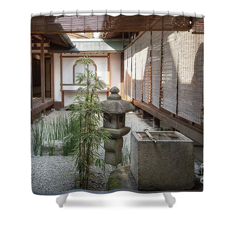 Zen Shower Curtain featuring the photograph Zen Garden, Kyoto Japan by Perry Rodriguez