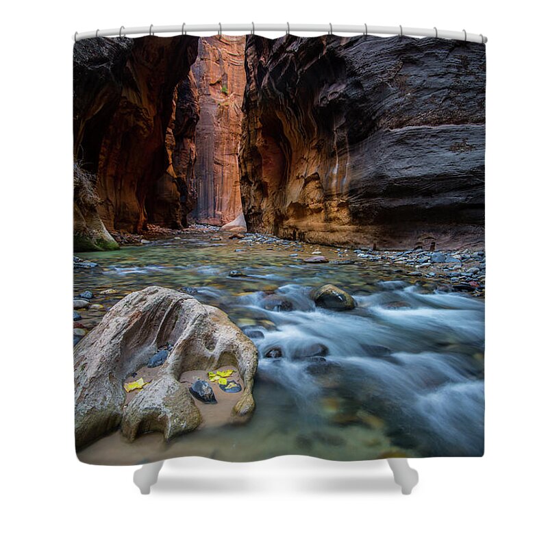 Utah Shower Curtain featuring the photograph Zion Narrows by Wesley Aston